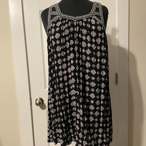 American Eagle b&w boho tank size mini dress sz M - Picture 1 of 12